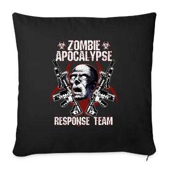 Équipe d’intervention zombie apocalypse - Housse de coussin décorative 45 x 45 cm - noir - Devant