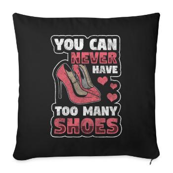 Shoes Women Shoe Tick - Sofa pillowcase 17,3'' x 17,3'' (45 x 45 cm) - black - Front