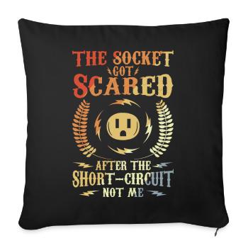 Elektronikerwitz - Housse de coussin décorative 45 x 45 cm - noir - Devant