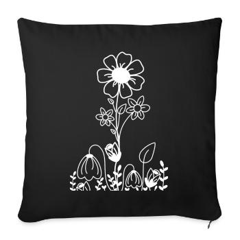 Inspired by Nature - Sofa pillowcase 17,3'' x 17,3'' (45 x 45 cm) - black - Front