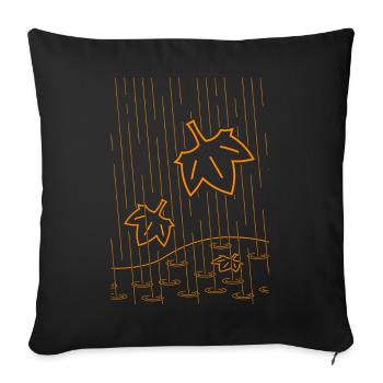 Rainy Autumn - Sofa pillowcase 17,3'' x 17,3'' (45 x 45 cm) - black - Front