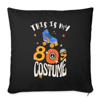 C’est mon costume des années 80 - Housse de coussin décorative 45 x 45 cm - noir - Devant