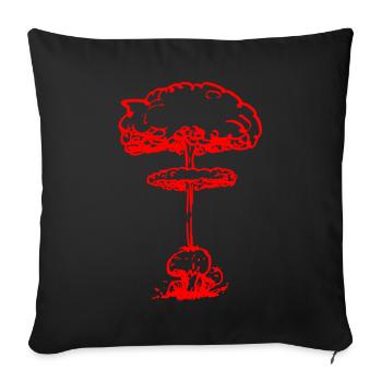 Nuclear Pollen Fungus (Red) - Sofa pillowcase 17,3'' x 17,3'' (45 x 45 cm) - black - Front
