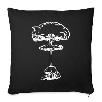 Nuclear Pollen Fungus (White) - Sofa pillowcase 17,3'' x 17,3'' (45 x 45 cm) - black - Front