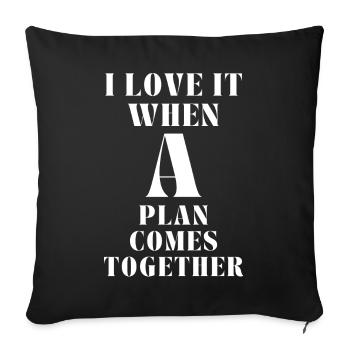 All risks agency, cult series, fan of series - Sofa pillowcase 17,3'' x 17,3'' (45 x 45 cm) - black - Front