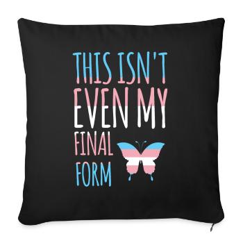 LGBT Pride Month - Transgender - Sofa pillowcase 17,3'' x 17,3'' (45 x 45 cm) - black - Front