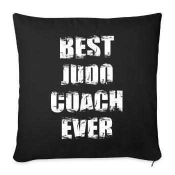 Meilleur entraîneur de judo de tous les temps - Housse de coussin décorative 45 x 45 cm - noir - Devant