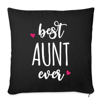 Best Aunt Ever - Sofa pillowcase 17,3'' x 17,3'' (45 x 45 cm) - black - Front