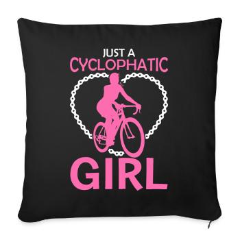 Just a cyclist - Sofa pillowcase 17,3'' x 17,3'' (45 x 45 cm) - black - Front