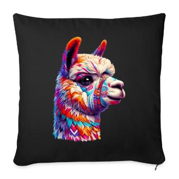 Alpaca - Sofa pillowcase 17,3'' x 17,3'' (45 x 45 cm) - black - Front