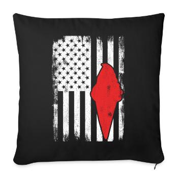 USA Ice Cream - Sofa pillowcase 17,3'' x 17,3'' (45 x 45 cm) - black - Front