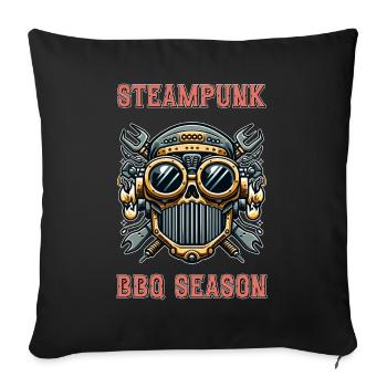 Steampunk BBQ Season 4 - Sofa pillowcase 17,3'' x 17,3'' (45 x 45 cm) - black - Front