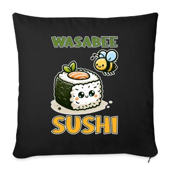 Wasabee Sushi - Housse de coussin décorative 45 x 45 cm - noir - Devant