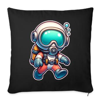 Plongeurs - Housse de coussin décorative 45 x 45 cm - noir - Devant
