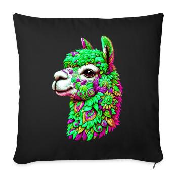 Alpaca - Sofa pillowcase 17,3'' x 17,3'' (45 x 45 cm) - black - Front