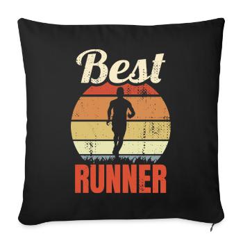 Best Jogger - Sofa pillowcase 17,3'' x 17,3'' (45 x 45 cm) - black - Front