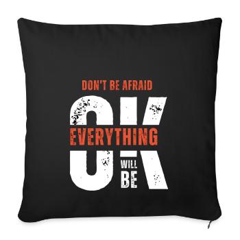 Restez fort - Housse de coussin décorative 45 x 45 cm - noir - Devant