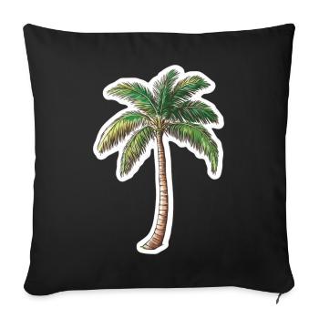 Palmier - Housse de coussin décorative 45 x 45 cm - noir - Devant