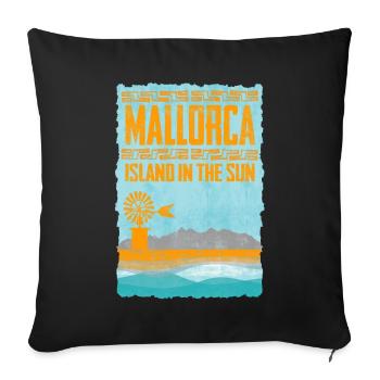 Mallorca island in the sunshine - Sofa pillowcase 17,3'' x 17,3'' (45 x 45 cm) - black - Front