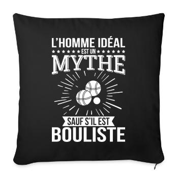 The ideal man, a myth unless he is a bowler - Sofa pillowcase 17,3'' x 17,3'' (45 x 45 cm) - black - Front