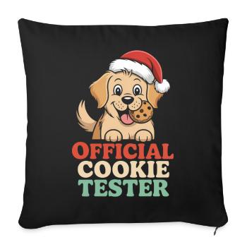 Christmas Dog Humor - Sofa pillowcase 17,3'' x 17,3'' (45 x 45 cm) - black - Front