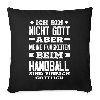 Handball Joueurs Handball Handball Cadeaux - Housse de coussin décorative 45 x 45 cm - noir - Devant