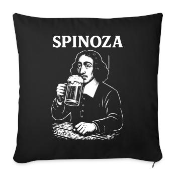 Spinoza Beer Philosopher - Sofa pillowcase 17,3'' x 17,3'' (45 x 45 cm) - black - Front