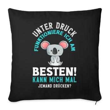 I function best under pressure - Sofa pillowcase 17,3'' x 17,3'' (45 x 45 cm) - black - Front