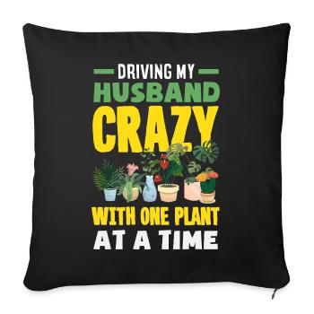 Garden & Plant Lovers Gifts - Sofa pillowcase 17,3'' x 17,3'' (45 x 45 cm) - black - Front