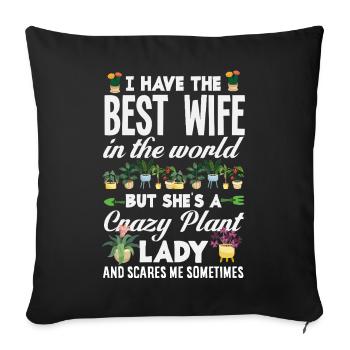 Garden & Plant Lovers Gifts - Sofa pillowcase 17,3'' x 17,3'' (45 x 45 cm) - black - Front