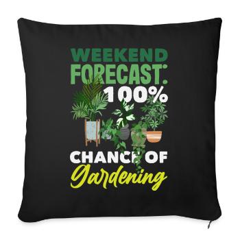 Garden & Plant Lovers Gifts - Sofa pillowcase 17,3'' x 17,3'' (45 x 45 cm) - black - Front