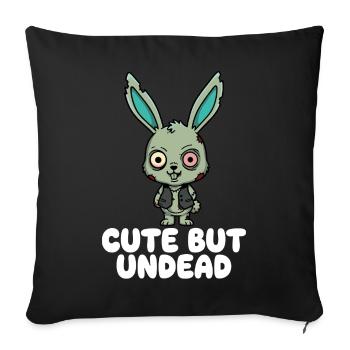 Cute Zombie Bunny – Cutest Dead - Sofa pillowcase 17,3'' x 17,3'' (45 x 45 cm) - black - Front