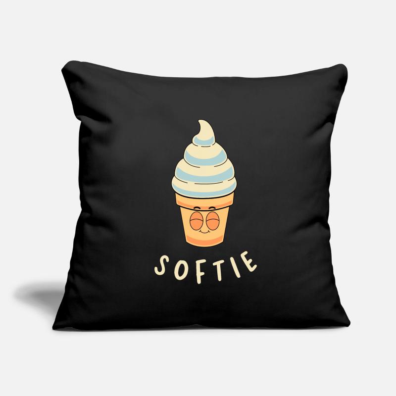 Softie Softeis Comic Icecream Lover Housse de coussin décorative 45 x 45 cm