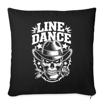 Line Dance Skull Cowboy - Sofa pillowcase 17,3'' x 17,3'' (45 x 45 cm) - black - Front