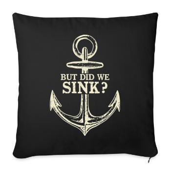 Mais sommes-nous coincés ? Capitaine de voile de marin - Housse de coussin décorative 45 x 45 cm - noir - Devant