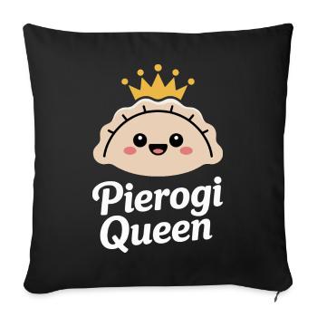 Queen Dumplings – Cute Dumpling in the Crown - Sofa pillowcase 17,3'' x 17,3'' (45 x 45 cm) - black - Front