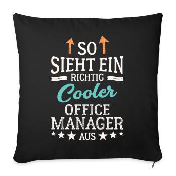 Cool Office Manager Team Leadership Office - Sofa pillowcase 17,3'' x 17,3'' (45 x 45 cm) - black - Front