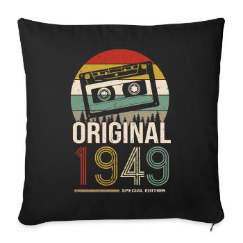 1949 Birthday 1949 Born 1949 Birthday - Sofa pillowcase 17,3'' x 17,3'' (45 x 45 cm) - black - Front
