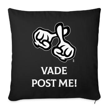 Vade Post Me! (Cross / Bible / Religion / NEG 2C) - Sofa pillowcase 17,3'' x 17,3'' (45 x 45 cm) - black - Front