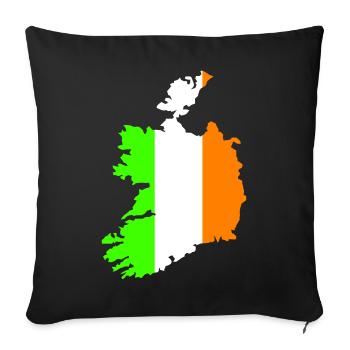 Pays d’Irlande - Housse de coussin décorative 45 x 45 cm - noir - Devant