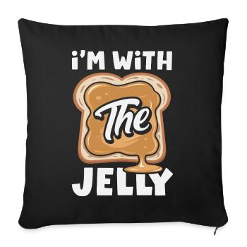 Look Partner Beurre de Cacahuète & Confiture Design - Housse de coussin décorative 45 x 45 cm - noir - Devant