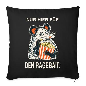 Ragebait Jugendwort 2026 Geschenk Teenager Opossum - Sofakissenbezug 45 x 45 cm - Schwarz - Vorne