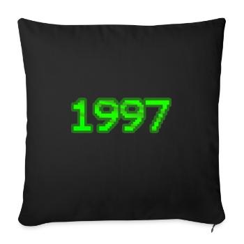 Witzig 1997 - Housse de coussin décorative 45 x 45 cm - noir - Devant