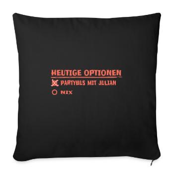 Spruch für Julian Vater Vatertag - Sofakissenbezug 45 x 45 cm - Schwarz - Vorne
