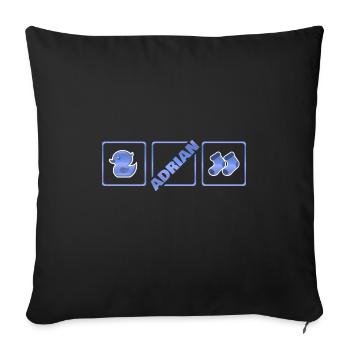 Naissance Adrian - Housse de coussin décorative 45 x 45 cm - noir - Devant