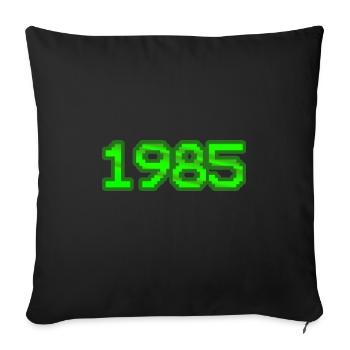 Computers 1985 - Sofa pillowcase 17,3'' x 17,3'' (45 x 45 cm) - black - Front