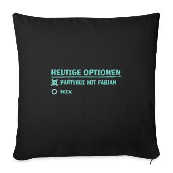 Name Fabian - Sofakissenbezug 45 x 45 cm - Schwarz - Vorne