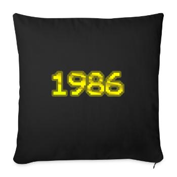 Nerd 1986 - Sofa pillowcase 17,3'' x 17,3'' (45 x 45 cm) - black - Front