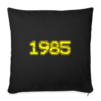 Nerd 1985 - Housse de coussin décorative 45 x 45 cm - noir - Devant