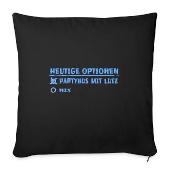lutz comme prénom - Housse de coussin décorative 45 x 45 cm - noir - Devant